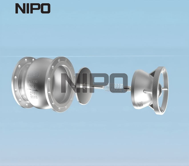 V&aacute;lvula de retenci&oacute;n de flujo axial de baja ca&iacute;da de presi&oacute;n, dise&ntilde;o aerodin&aacute;mico