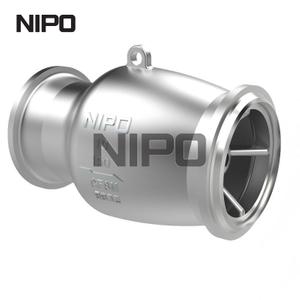 V&aacute;lvula de retenci&oacute;n de flujo axial con extremos de soldadura a tope de acero al carbono 