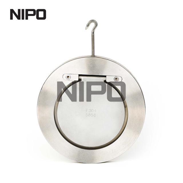 Válvula de retención oscilante de disco único tipo wafer H74 con sellado duro