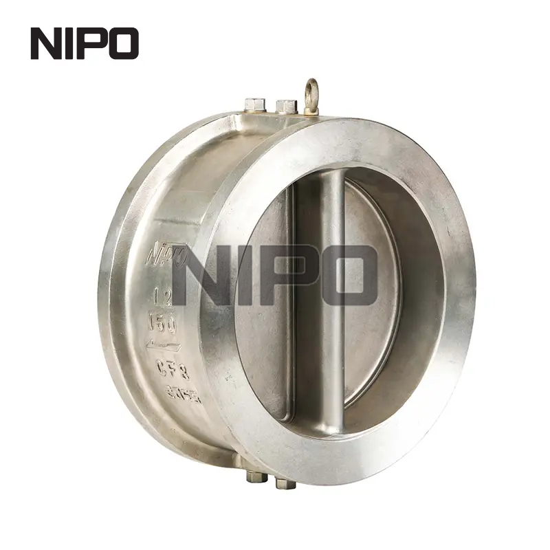 Válvula de retención oscilante de doble disco tipo wafer