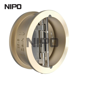 Válvula de retención de disco doble tipo oscilante sin retenedor tipo oblea C95800