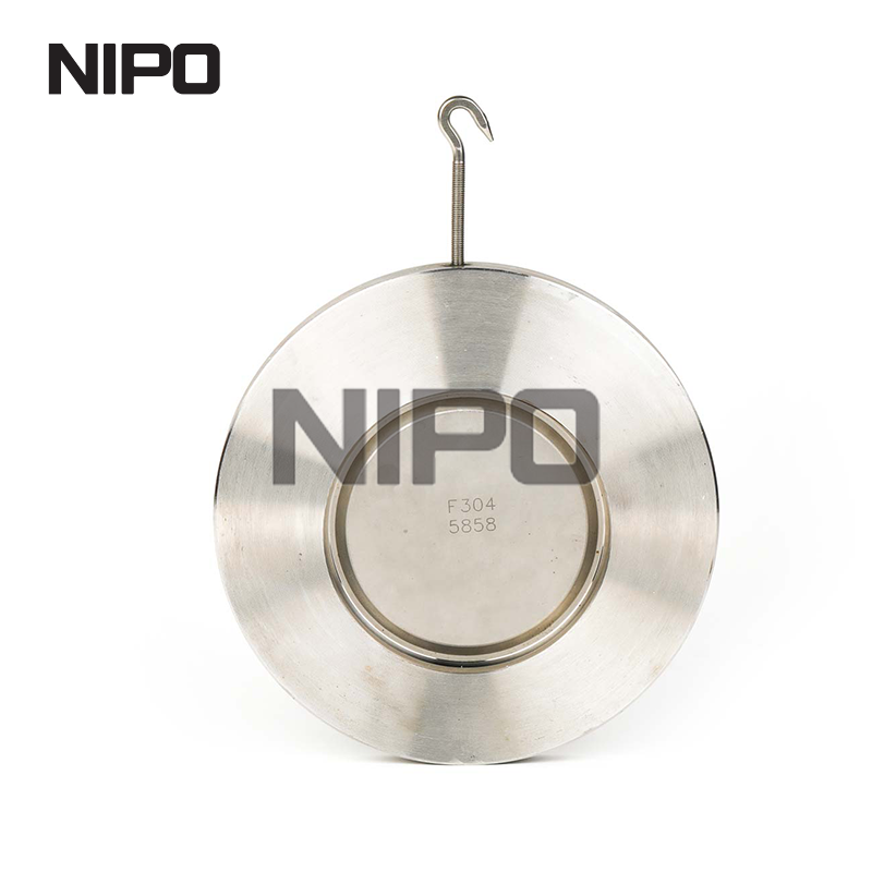 Válvula de retención oscilante de disco único tipo wafer H74 con sellado duro