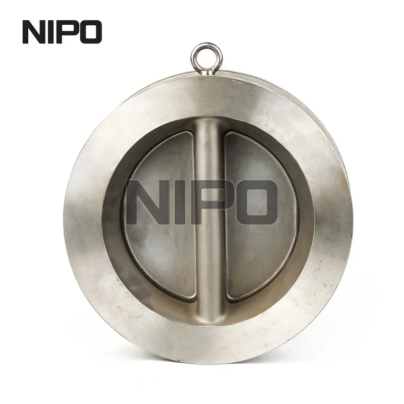 Válvula de retención oscilante de doble disco tipo wafer