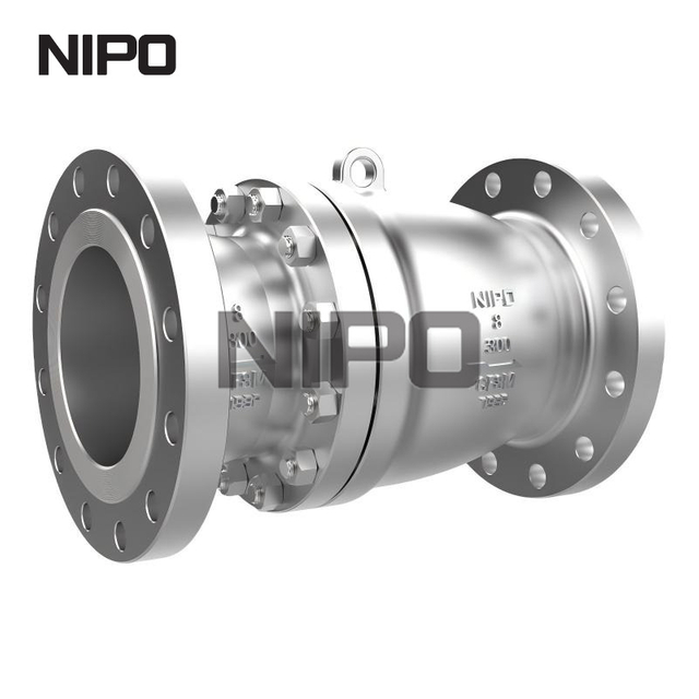 V&aacute;lvula de retenci&oacute;n de flujo axial tipo sin golpe con cuerpo de fundici&oacute;n de caja dividida 