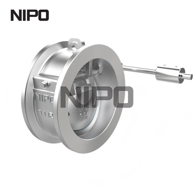 V&aacute;lvula de retenci&oacute;n de disco basculante tipo wafer con punz&oacute;n pesado