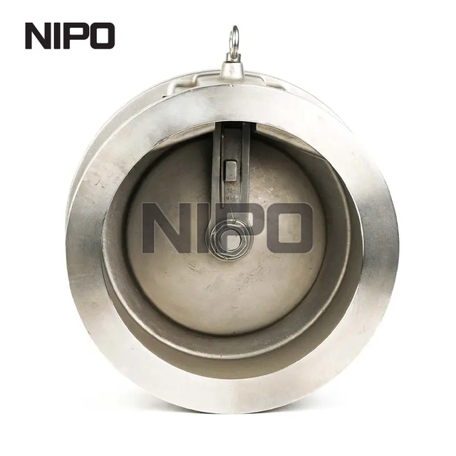 Serie larga de válvula de retención oscilante de disco único tipo wafer (cuerpo de fundición)