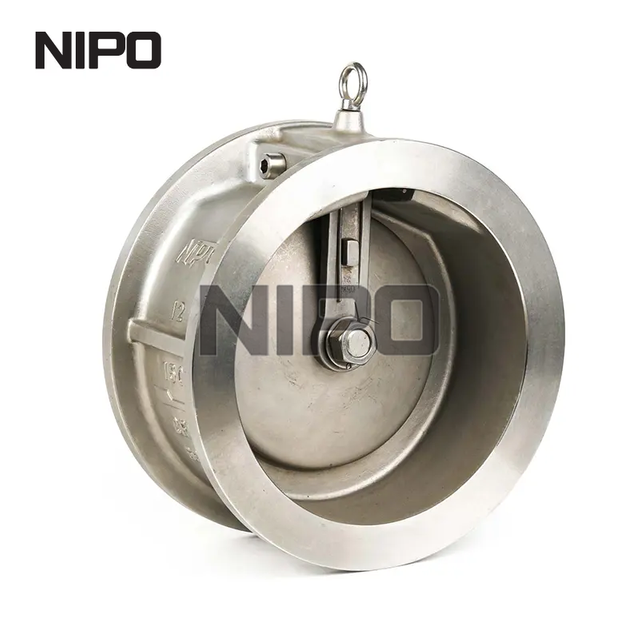 Serie larga de válvula de retención oscilante de disco único tipo wafer (cuerpo de fundición)