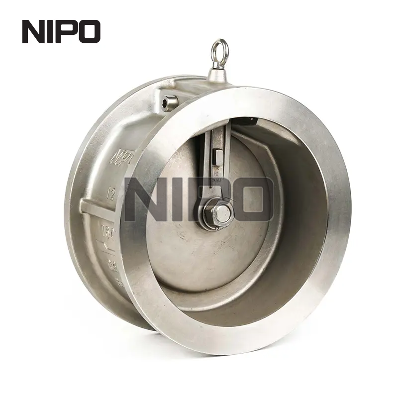 Serie larga de válvula de retención oscilante de disco único tipo wafer (cuerpo de fundición)