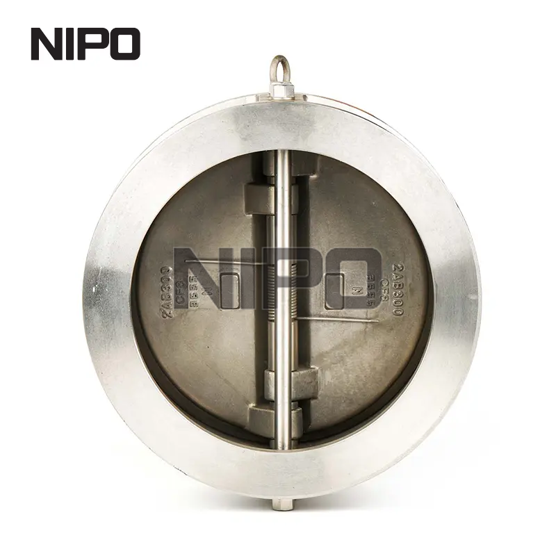 Válvula de retención oscilante de doble disco tipo wafer