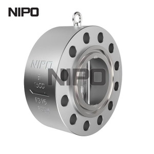 V&aacute;lvula de retenci&oacute;n oscilante de doble disco tipo orejeta con cuerpo forjado