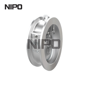 V&aacute;lvula de retenci&oacute;n de disco basculante tipo wafer de acero inoxidable