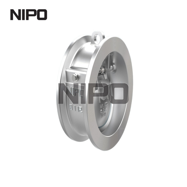 V&aacute;lvula de retenci&oacute;n de disco basculante tipo wafer de acero inoxidable