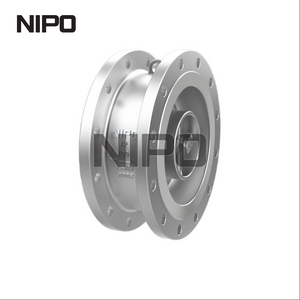 V&aacute;lvula de retenci&oacute;n de flujo axial de doble brida, cuerpo de acero al carbono, grado industrial