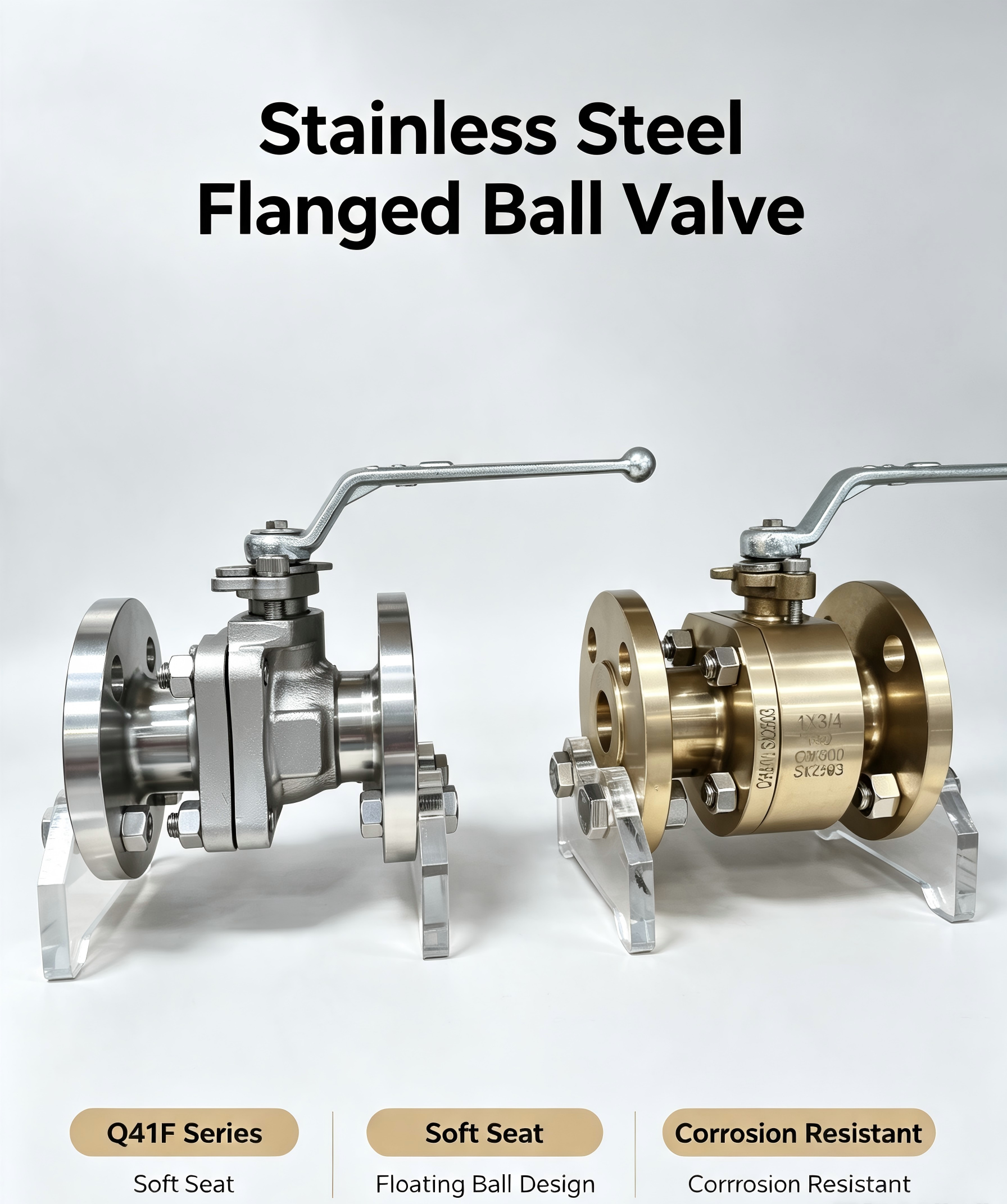 V&aacute;lvula de bola flotante manual de acero inoxidable Q41F