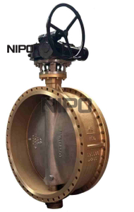  V&aacute;lvula de mariposa de brida compensada triple de bronce de aluminio C95500 