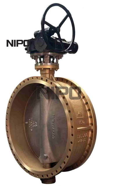  V&aacute;lvula de mariposa de brida compensada triple de bronce de aluminio C95500 